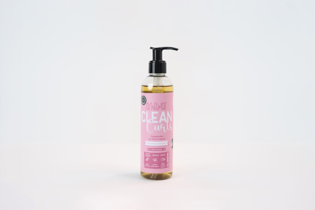 Clean Curls đ« Shampoing ultra doux Ă la feuille d'argent et hibiscus